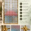 Stella Grid premix glass partition with Gold PVD frame
