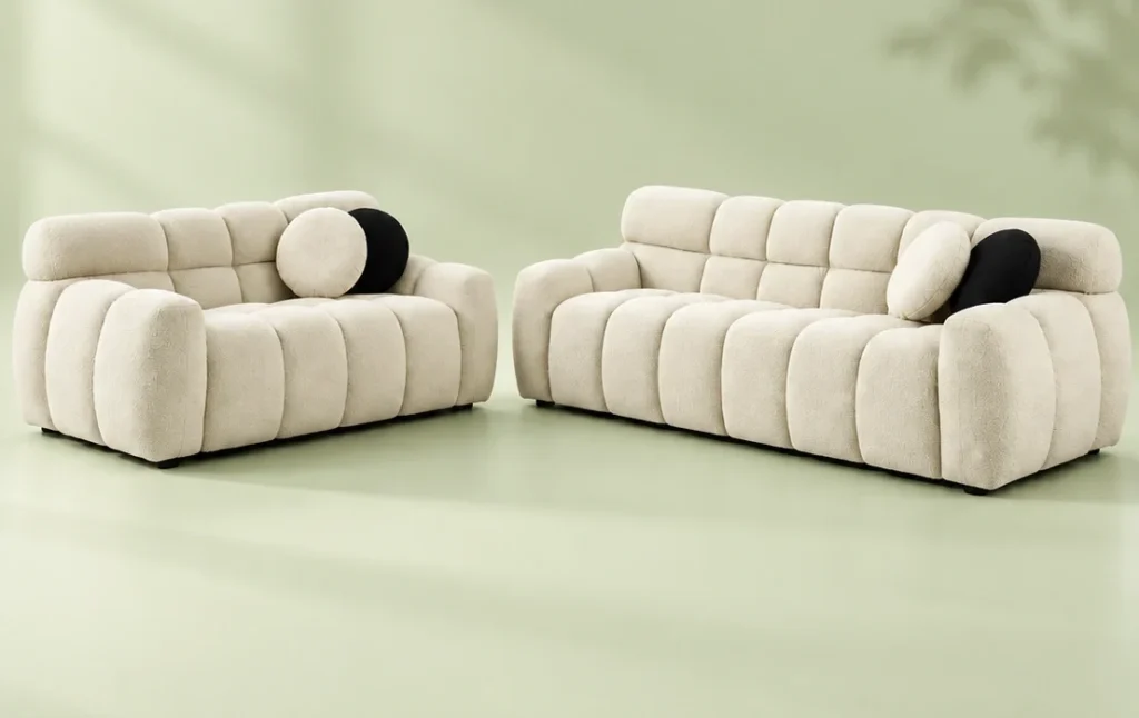 Alliance Signature PlushNest 3+2 Sofa Set with stainless steel frame