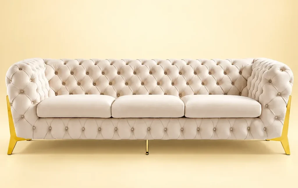 Luxury Chesterfield Sofa Set in Modern Style for Living Rooms - Customizable and Direct from the Factory