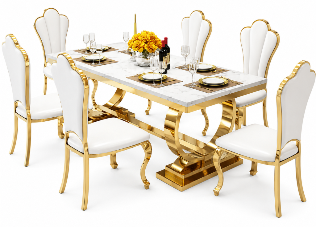 -19% Premium Dining Table in SS PVD Gold Finish – Modern Luxury Dining TablePremium Dining Table in SS PVD Gold Finish – Modern Luxury Dining TablePremium Dining Table in SS PVD Gold Finish – Modern Luxury Dining TablePremium Dining Table in SS PVD Gold Finish – Modern Luxury Dining Table Dining Table in SS PVD