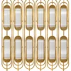 Arcelle Deco gold stainless steel fluted glass partition on white background