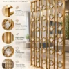 Quatrella Luxe premix glas partition feature graphic with gold PVD stainless steel details