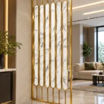 marble design stainless steel partition