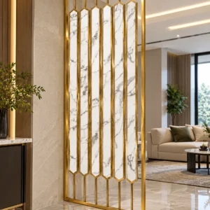 marble design stainless steel partition