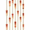 Mireva marble bead room partition with gold stainless steel rods