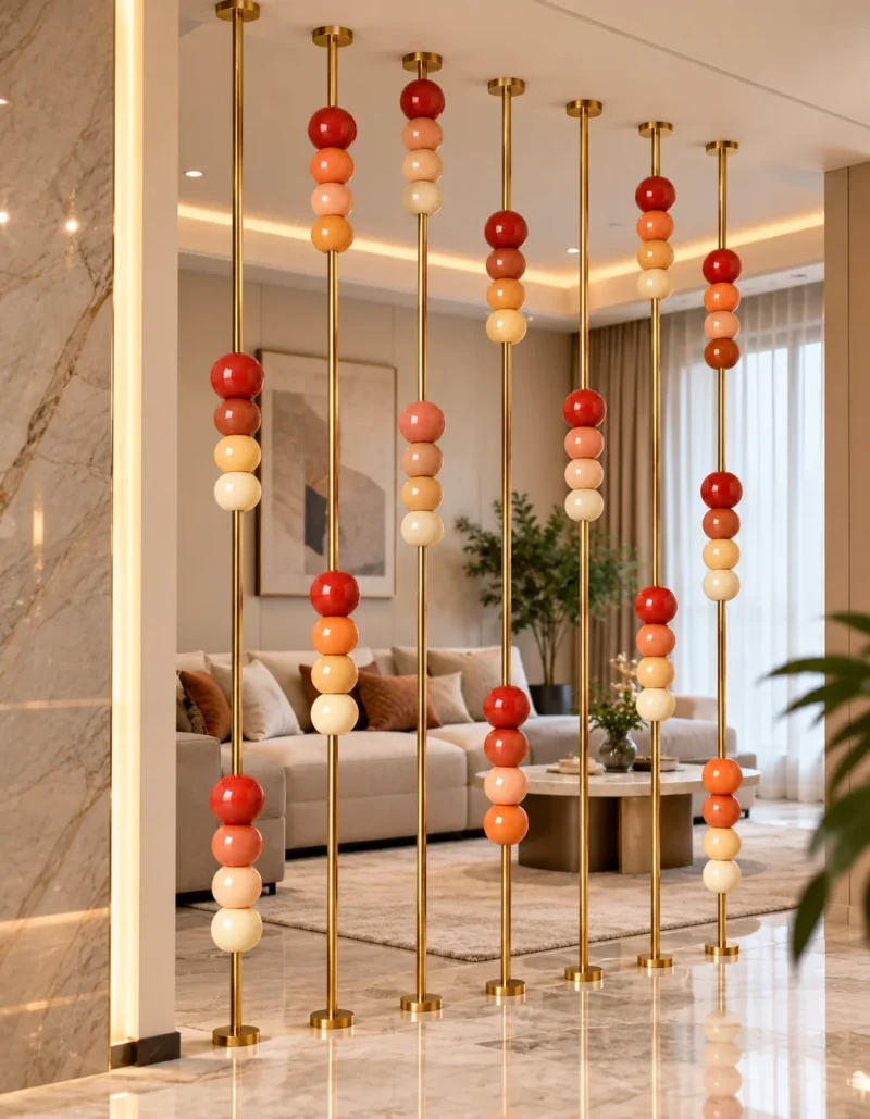 Modern marble bead room partition for living room