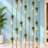 Olive green marble bead room partition colour variant