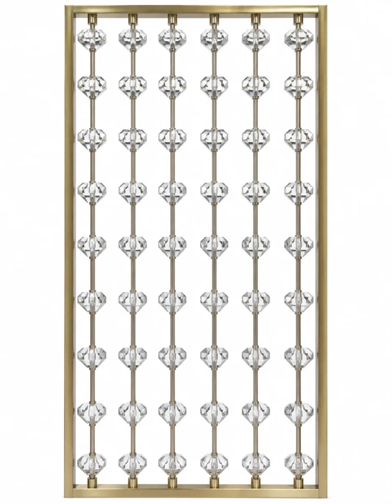 Prismora Luxe faceted crystal bead partition with gold stainless steel frame