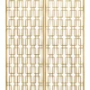 Rectara Luxe geometric stainless steel room divider two panel front view