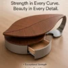 Sylvara designer leaf centre table with curved storage drawer