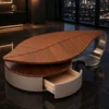 Sylvara luxury leaf centre table with drawer in modern interior