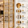 Virella Link Luxe Premix Glas partition with gold stainless steel frame and design features